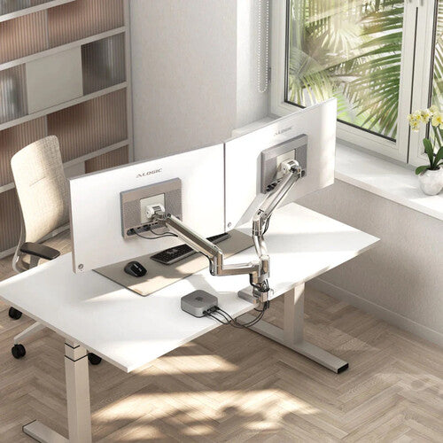 ALOGIC Flux Soporte Dual Flexible para Monitores 17 a 35" con Rotación y Montaje en Escritorio