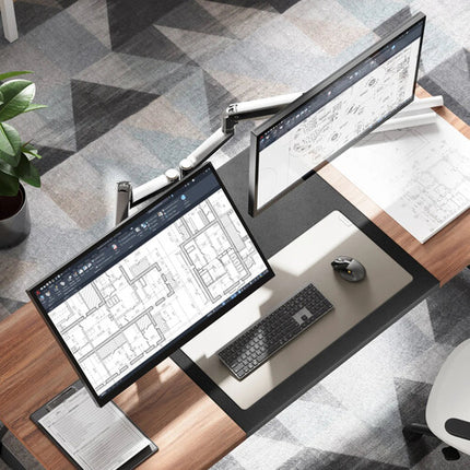 ALOGIC Flux Soporte Dual Flexible para Monitores 17 a 35" con Rotación y Montaje en Escritorio