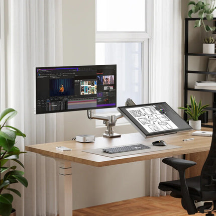ALOGIC Flux Soporte Dual Flexible para Monitores 17 a 35" con Rotación y Montaje en Escritorio
