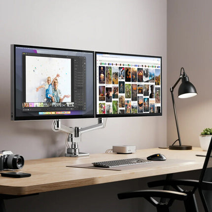 ALOGIC Flux Soporte Dual Flexible para Monitores 17 a 35" con Rotación y Montaje en Escritorio