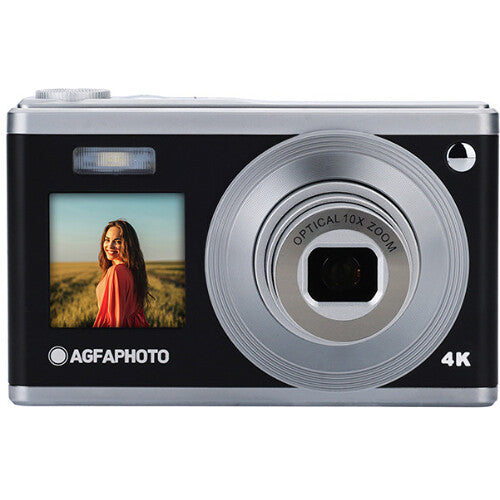 AgfaPhoto Realishot DC9200 Cámara Digital Dual Pantalla 24MP 10x Zoom Negro