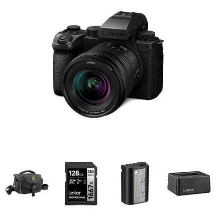 Panasonic LUMIX S5 IIX Cámara Sin Espejo 24.2MP 6K con Lente 20-60mm y Kit Essentials+