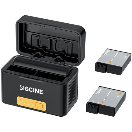 ZGCINE PS-OM1 Estuche Cargador 2 Bahías para Baterías DJI Osmo 6400mAh USB-C