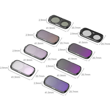SmallRig Kit de filtros ND8 a ND256 CPL y Difusión para Insta360 Luna Ultra 8 piezas