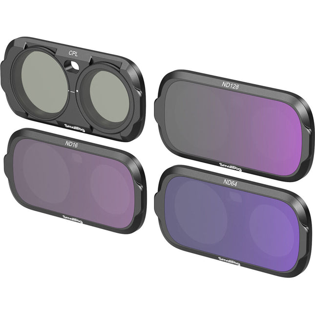SmallRig Base Filter Kit para Insta360 Luna Ultra Set de 4 filtros ND16 ND128 y CPL