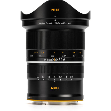 NiSi 16mm f/2.8 ASPH Lente para Hasselblad X 82mm con Anillo Adaptador Magnético