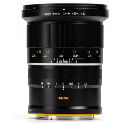 NiSi 16mm f/2.8 ASPH Lente para Hasselblad X 82mm con Anillo Adaptador Magnético