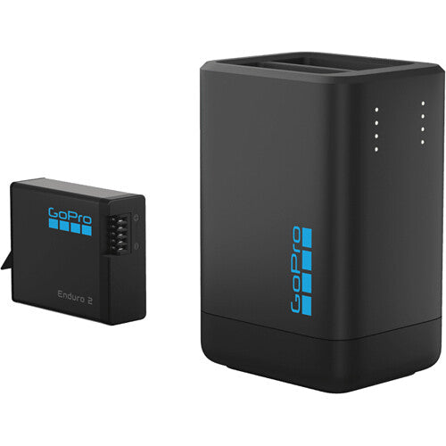 GoPro Cargador Dual de Batería con Enduro 2 2150mAh para MISSION 1 y HERO13 Black