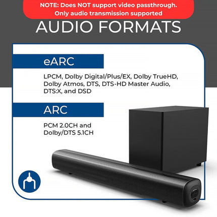 OREI EARC-201 Divisor HDMI Audio 1x2 eARC 32 Canales 192 kHz