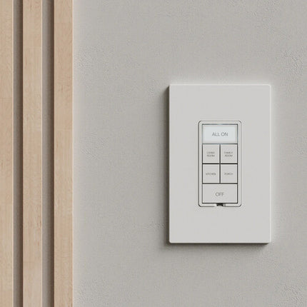 Insteon On Off 6 Botones Teclado de Pared Blanco Compatible Alexa HomeKit