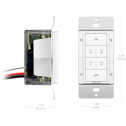 Insteon On Off 6 Botones Teclado de Pared Blanco Compatible Alexa HomeKit