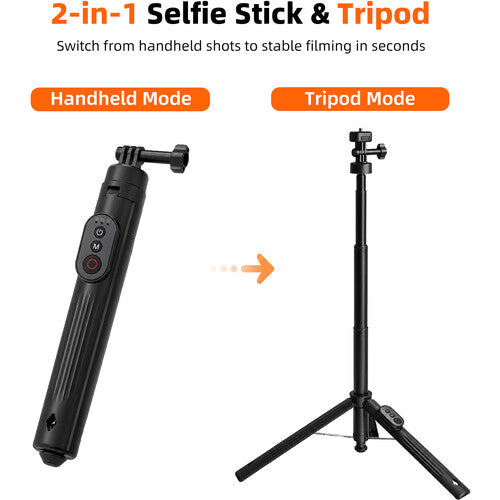 Raywowo Soporte Selfie Stick para Cámara Deportiva con Mando Bluetooth