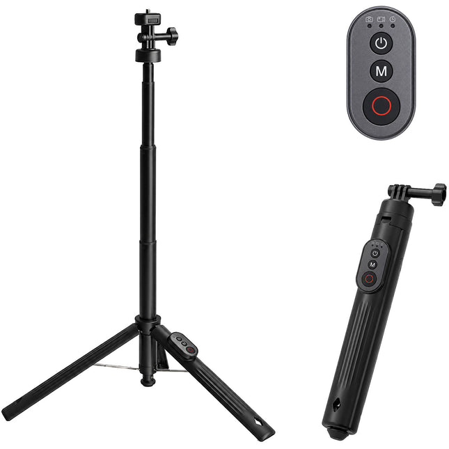 Raywowo Soporte Selfie Stick para Cámara Deportiva con Mando Bluetooth