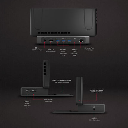 Brydge ProDock Solo para MacBook Pro 16" Hub USB-C HDMI 4K60 90W