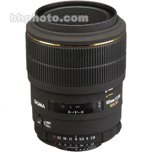 Sigma 105mm f2.8 EX DG OS HSM Macro para Nikon F estabilizador 1x macro