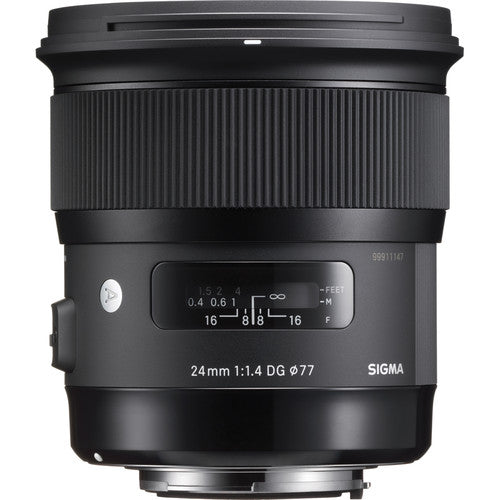 Sigma 24mm f/1.4 DG HSM Art Objetivo para Nikon F con parasol y funda