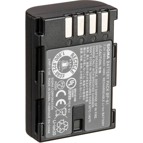 Batería recargable Sigma BP-61 Li-Ion para cámaras sd Quattro y sd Quattro H reacondicionada