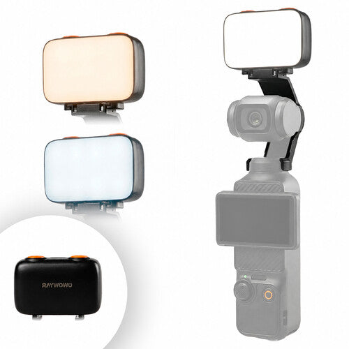 Raywowo LED para DJI Osmo Pocket 3 Luz de Relleno con Control de Brillo y Batería 800mAh
