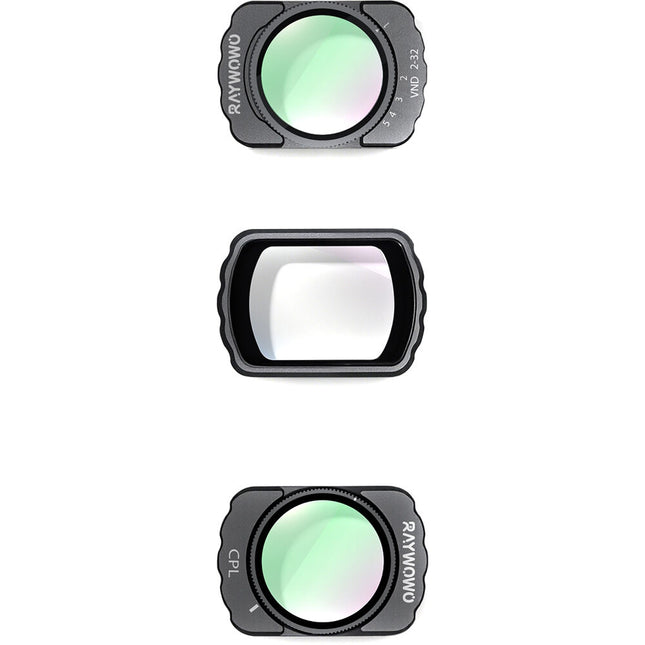 Raywowo Set de Filtros Magnéticos CPL VND2-32 Black Mist para DJI Osmo Pocket 3 3-Pack