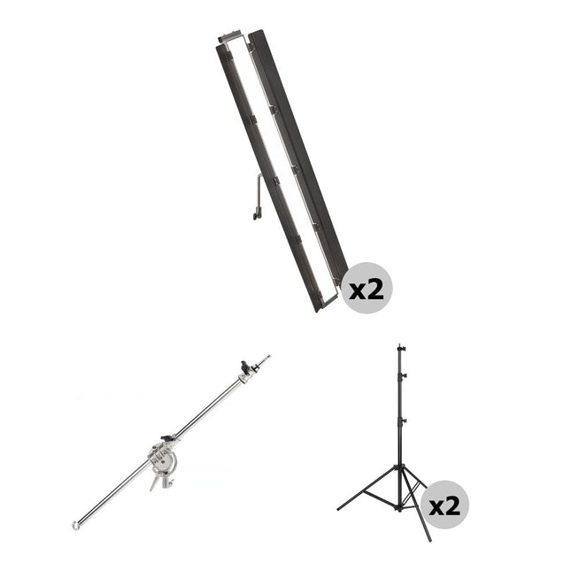 Genaray Portrait Kit Iluminación LED 50" con Soportes y Brazo 86
