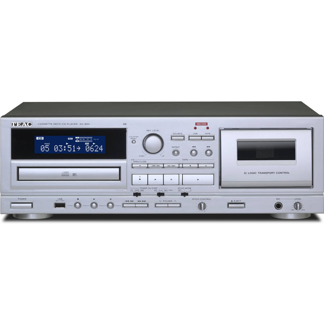 Teac AD-850-SE Reproductor CD Cassette USB con Grabación y Entrada Micrófono