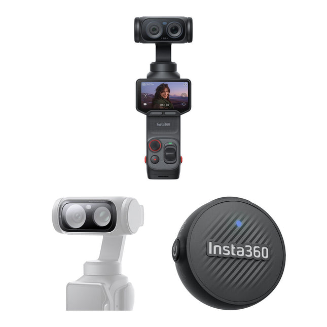Insta360 Luna Ultra Bundle Cosmic Black Cámara 8K30 47GB Pantalla OLED 2"
