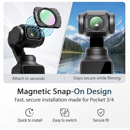 Raywowo Filtro CPL Magnético Ultradelgado para Cámara DJI Osmo Pocket 3