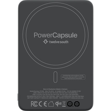 Twelve South PowerCapsule 5K Batería 5000mAh Carga Inalámbrica Slate