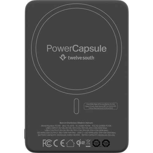 Twelve South PowerCapsule 5K Batería 5000mAh Carga Inalámbrica Slate