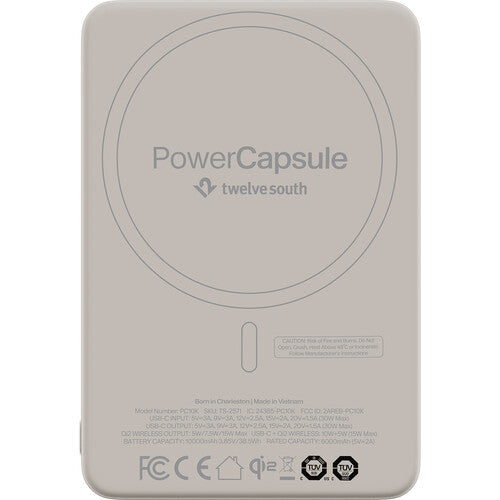 Twelve South PowerCapsule 10K Batería Externa 10000mAh Carga Inalámbrica 15W