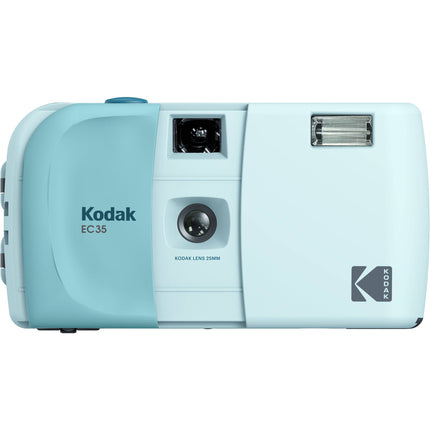 Kodak EC35 Cámara de película 35mm Azul 25mm f10 Flash y correa