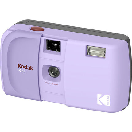 Kodak EC35 Cámara de película 35mm lente 25mm f10 flash correa lavanda