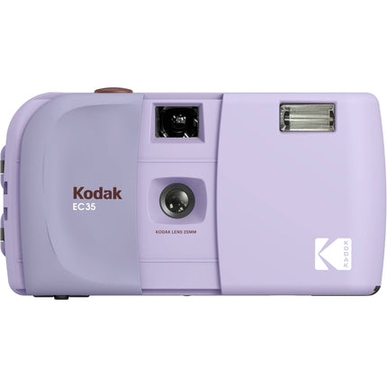 Kodak EC35 Cámara de película 35mm lente 25mm f10 flash correa lavanda