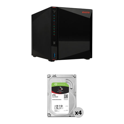 Asustor 16TB AS5404T NAS 4 Bahías 4 x 4TB 5400 rpm SATA III