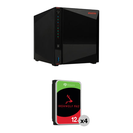 Asustor AS5404T NAS 48TB 4 Bahías 7200 rpm SATA III 4 x 12TB IronWolf Pro