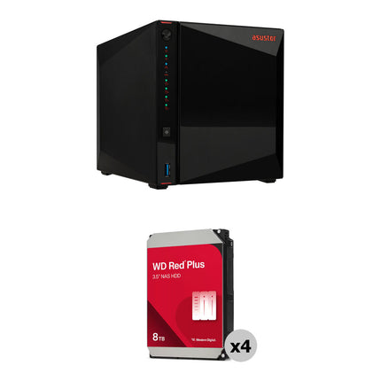 Asustor 32TB AS5404T NAS 4 Bahías 4 x 8TB 5640 rpm SATA III