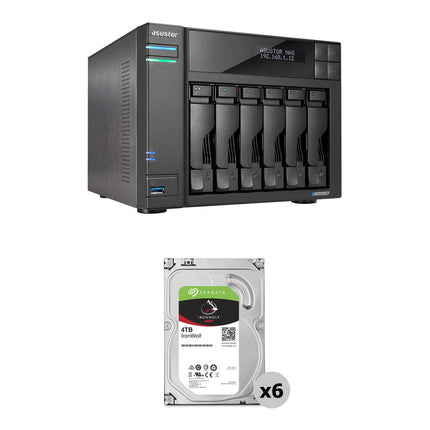 Asustor 24TB Lockerstor 6 Gen2 NAS con 6 Bahías y 8GB RAM