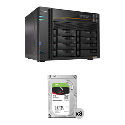 Asustor 32TB Lockerstor 8 Gen3 NAS 8 bahías 2.3 GHz 16 GB RAM ECC