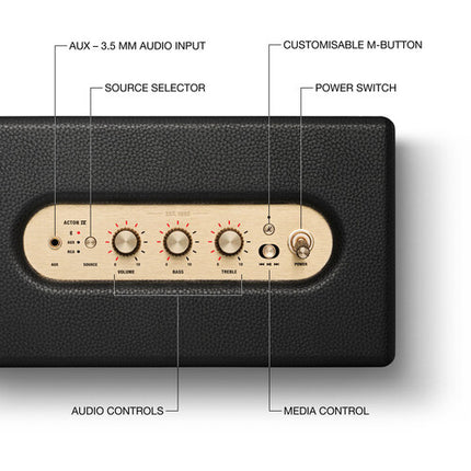 Marshall Acton IV Altavoz Bluetooth Negro 110W Woofer 4 Pulgadas