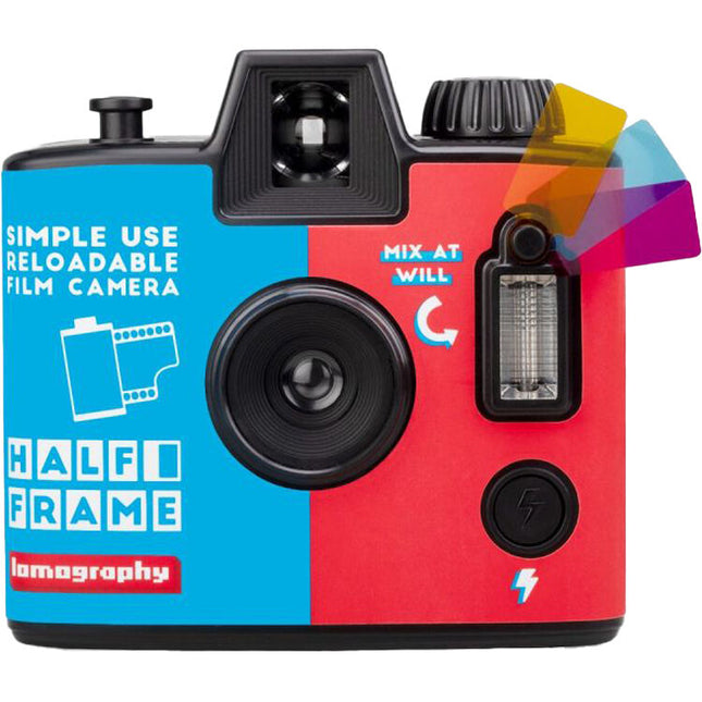 Lomography Half-Frame Cámara de Película Recargable LomoChrome Classicolor 40 Fotos con Lente 21mm f9 y Flash Integrado