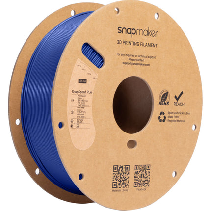 Snapmaker SnapSpeed Filamento PLA RFID 1kg Azul para impresión rápida