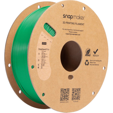 Snapmaker SnapSpeed PLA RFID Filamento 1kg Verde Alta Velocidad