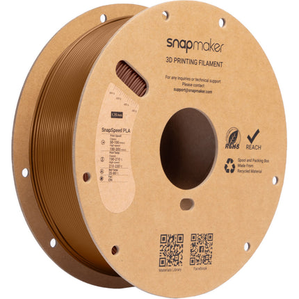 Snapmaker SnapSpeed PLA Filamento RFID 1kg Marrón Alta Velocidad