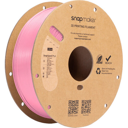 Snapmaker SnapSpeed Filamento PLA RFID 1kg Rosa para impresión rápida