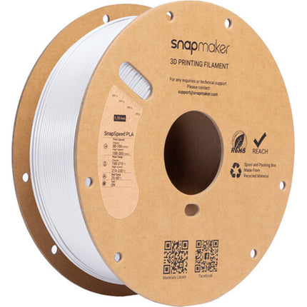 Snapmaker SnapSpeed PLA RFID Filamento 1kg Blanco Alta Velocidad