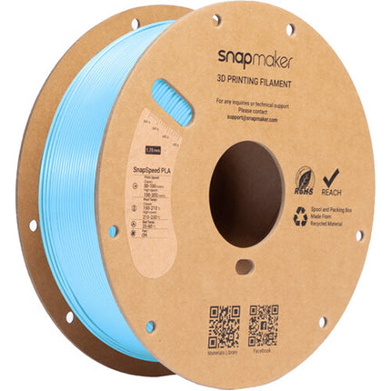 Snapmaker SnapSpeed PLA RFID Filamento 1kg Azul Cielo Alta Velocidad