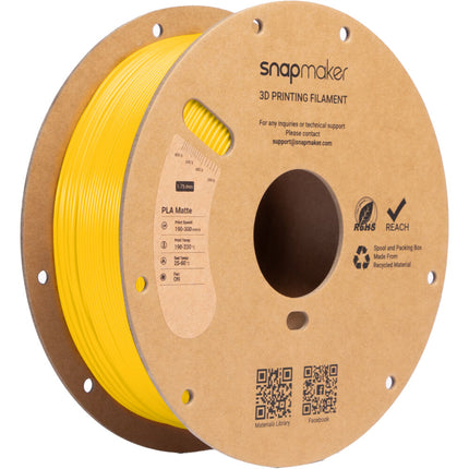 Snapmaker Filamento PLA Mate RFID 1kg Amarillo Sunburst Alta Velocidad
