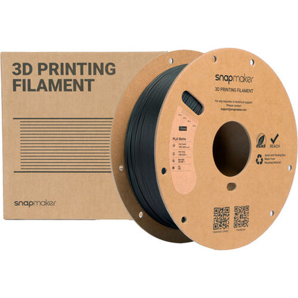 Snapmaker Matte PLA RFID Filamento 1kg Negro Carbón Alta Velocidad