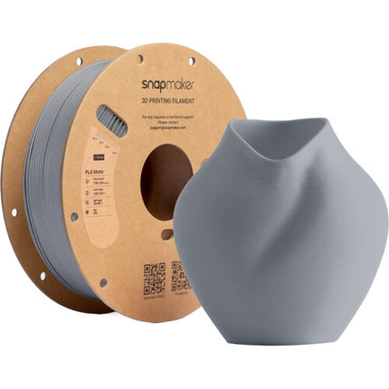 Snapmaker Matte PLA RFID Filamento 1kg Gris Ceniza Alta Velocidad