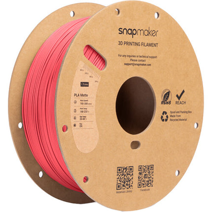 Snapmaker Matte PLA RFID Filamento 1kg Rojo Sandía Alta Velocidad
